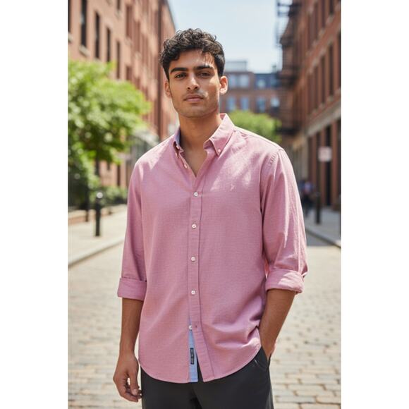 Izod Men’s Red Button-Down Oxford Shirt Size XL - Picture 1 of 3